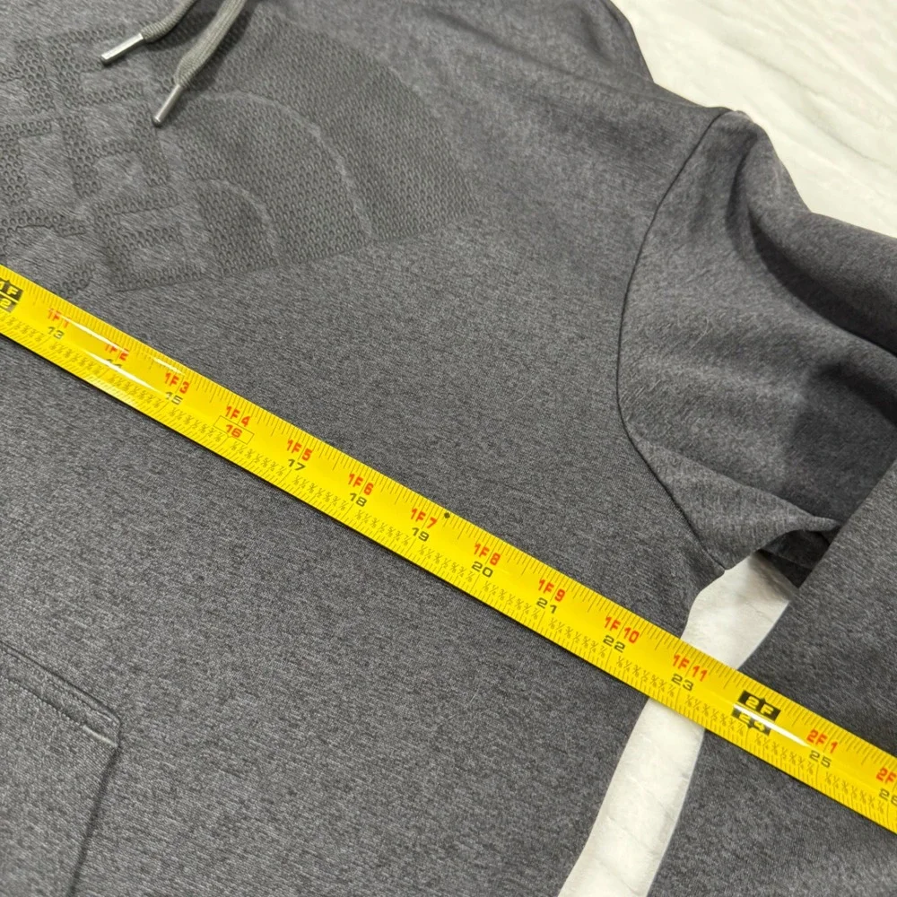 The North Face Mens Large Gray Tonal Logo Fleece Pullover Hoodie Sweatshirt